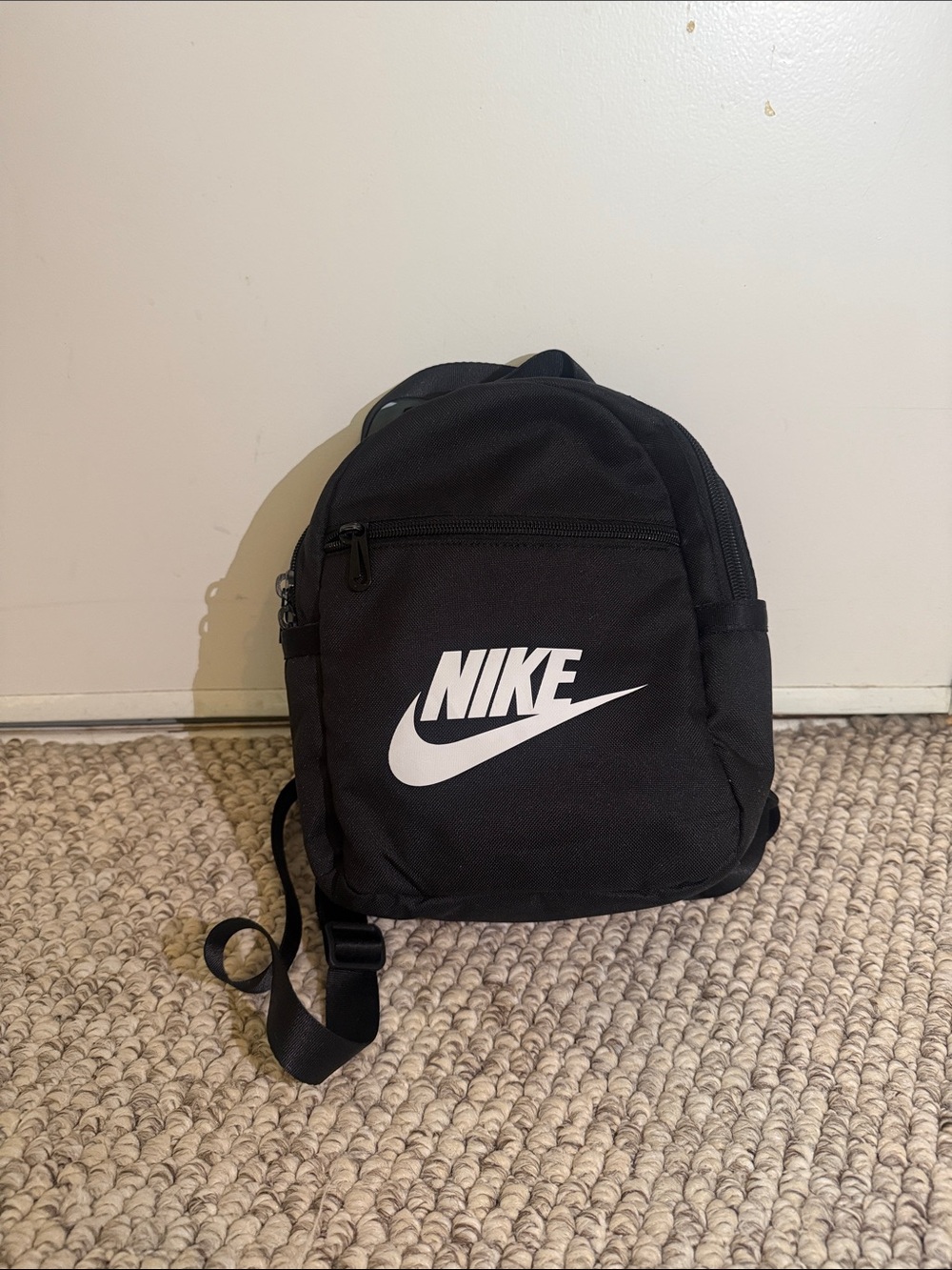 Nike Black Sling Crossbody Bag with White Swoosh